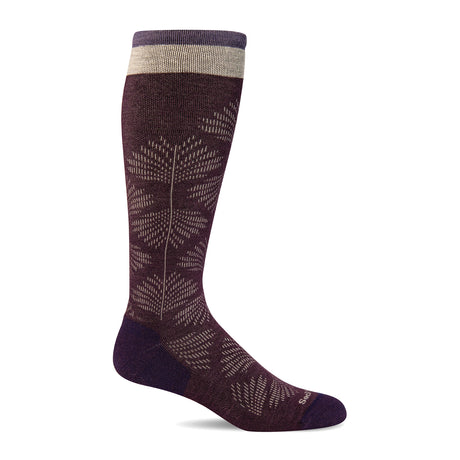 Sockwell Full Floral Over the Calf Compression Sock (Women) - Blackberry Accessories - Socks - Lifestyle - The Heel Shoe Fitters