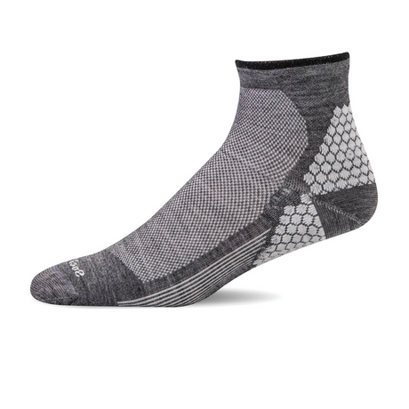 Sockwell Plantar Sport Quarter Compression Sock (Men) - Charcoal Accessories - Socks - Compression - The Heel Shoe Fitters