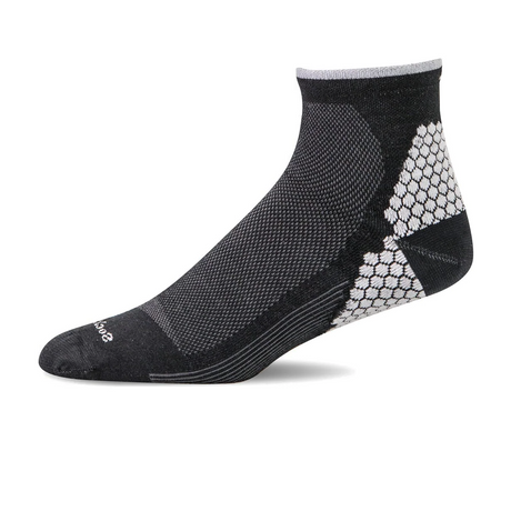 Sockwell Plantar Sport Quarter Compression Sock (Men) - Black Accessories - Socks - Compression - The Heel Shoe Fitters