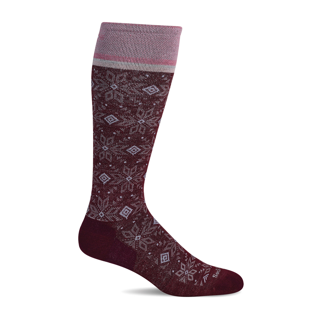 Sockwell Winterland Over the Calf Compression Sock (Women) - Cranberry Accessories - Socks - Lifestyle - The Heel Shoe Fitters