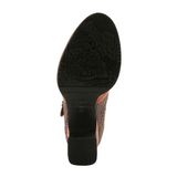 L'Artiste Sweetnora T-Strap Heel (Women) - Camel Multi Dress-Casual - Heels - The Heel Shoe Fitters