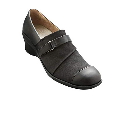 Akaishi Saya Slip On (Women) - Black Dress-Casual - Slip Ons - The Heel Shoe Fitters