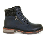 Wanderlust Amy Ankle Boot (Women) - Navy Boots - Casual - Mid - The Heel Shoe Fitters