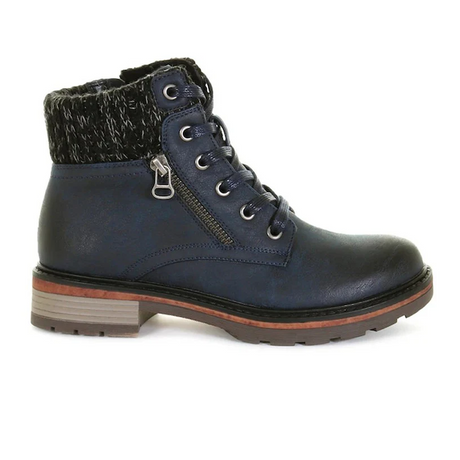Wanderlust Amy Ankle Boot (Women) - Navy Boots - Casual - Mid - The Heel Shoe Fitters