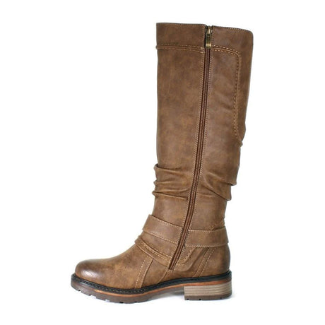 Wanderlust Fiona Wide Calf Tall Boot (Women) - Dark Tan Boots - Fashion - High - The Heel Shoe Fitters