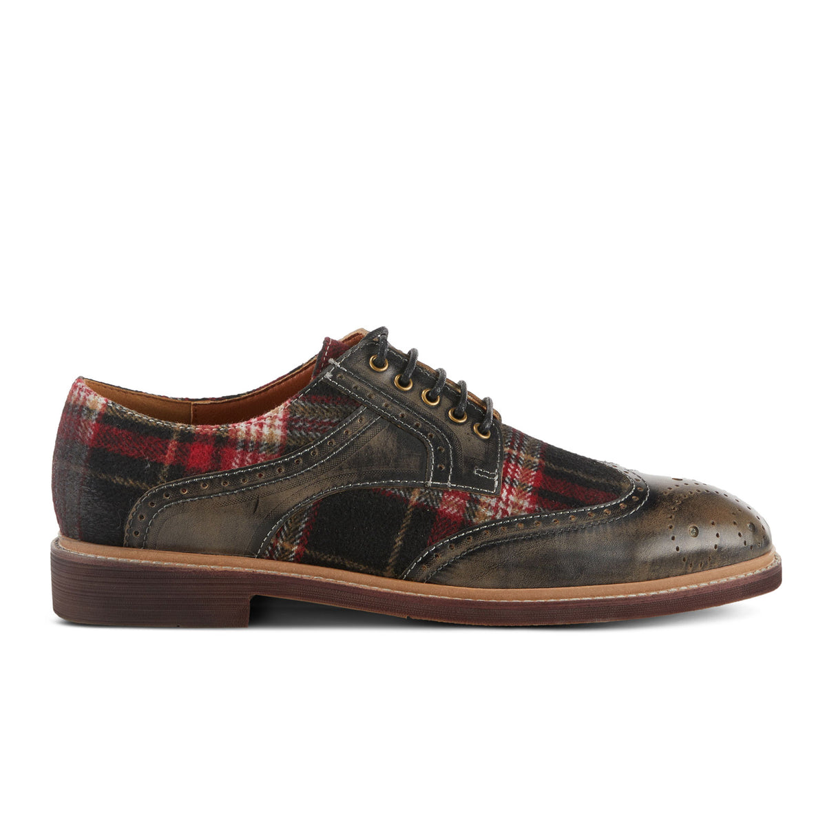 L'Artiste Thavo-Plaid Oxford (Men) - Grey Multi Dress-Casual - Oxfords - The Heel Shoe Fitters