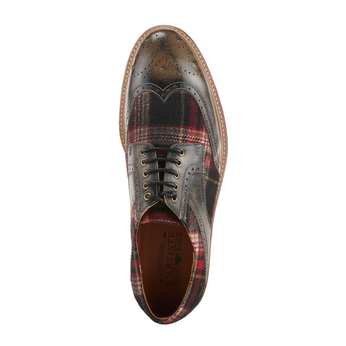 L'Artiste Thavo-Plaid Oxford (Men) - Grey Multi Dress-Casual - Oxfords - The Heel Shoe Fitters