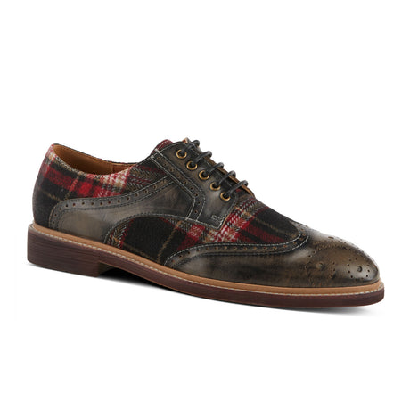 L'Artiste Thavo-Plaid Oxford (Men) - Grey Multi Dress-Casual - Oxfords - The Heel Shoe Fitters