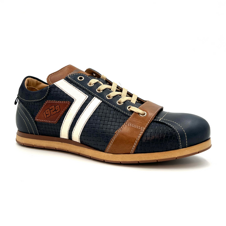 Kamo-Gutsu TIFO-030 Low Sneaker (Men) - Icaro Blue Athletic - Casual - Lace Up - The Heel Shoe Fitters