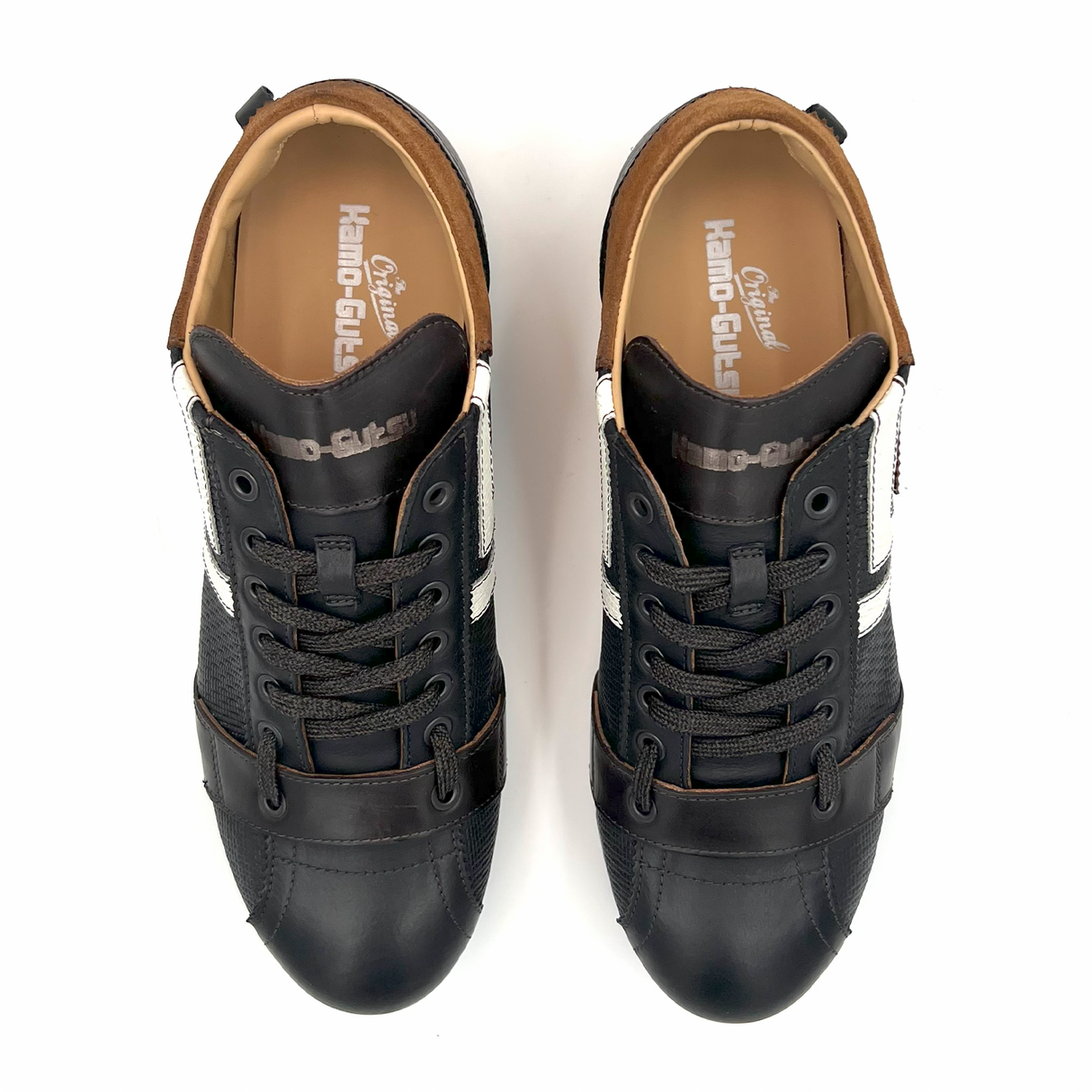 Kamo-Gutsu TIFO-030 Low Sneaker (Men) - Nero Combi Athletic - Casual - Lace Up - The Heel Shoe Fitters