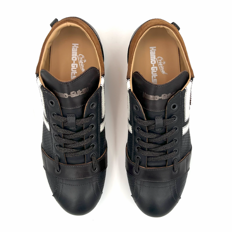 Kamo-Gutsu TIFO-030 Low Sneaker (Men) - Nero Combi Athletic - Casual - Lace Up - The Heel Shoe Fitters