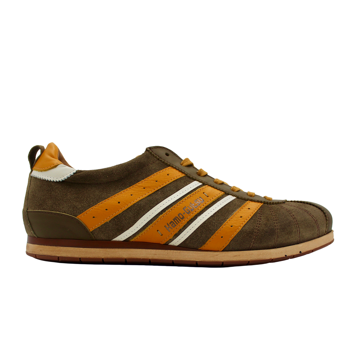 Kamo-Gutsu TIFO 049 Low Sneaker (Men) - Kaki/Girasole Athletic - Casual - Lace Up - The Heel Shoe Fitters