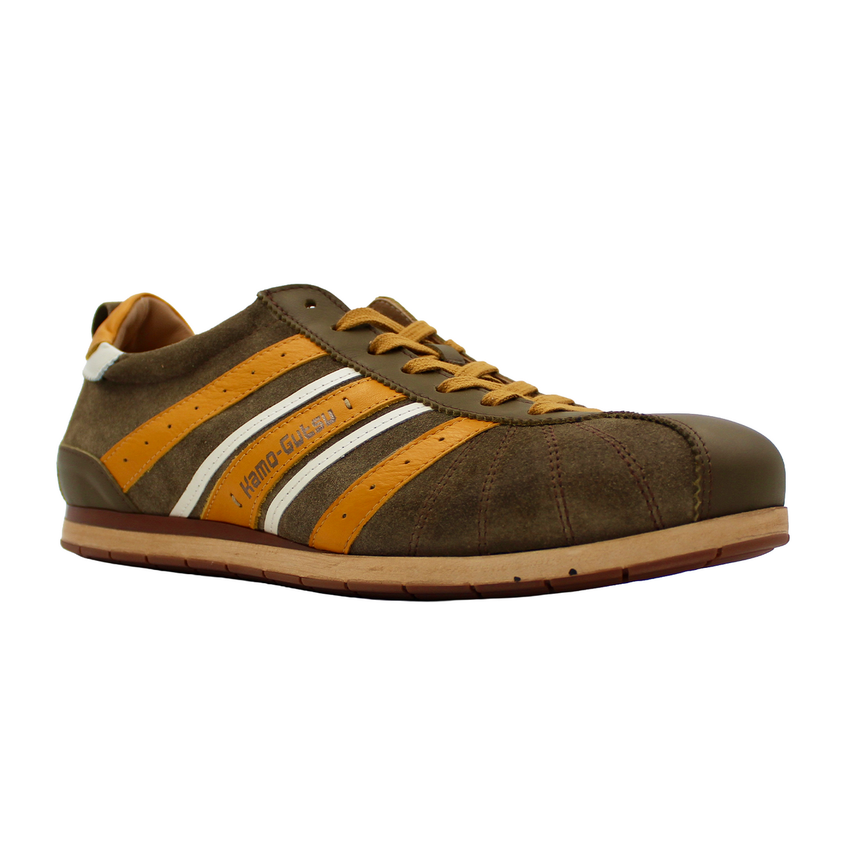 Kamo-Gutsu TIFO 049 Low Sneaker (Men) - Kaki/Girasole Athletic - Casual - Lace Up - The Heel Shoe Fitters