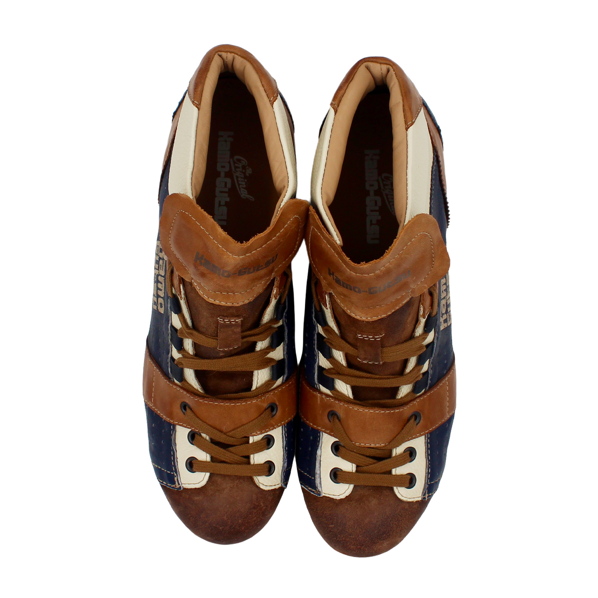 Kamo-Gutsu TIFO 105 Mid Sneaker (Men) - Marrone/Royal Athletic - Casual - Lace Up - The Heel Shoe Fitters