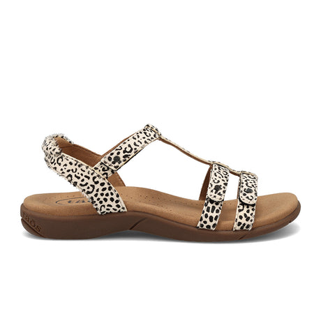 Taos Trophy 2 Backstrap Sandal (Women) - Black/White Cheetah Multi Sandals - Backstrap - The Heel Shoe Fitters