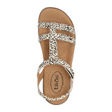 Taos Trophy 2 Backstrap Sandal (Women) - Black/White Cheetah Multi Sandals - Backstrap - The Heel Shoe Fitters