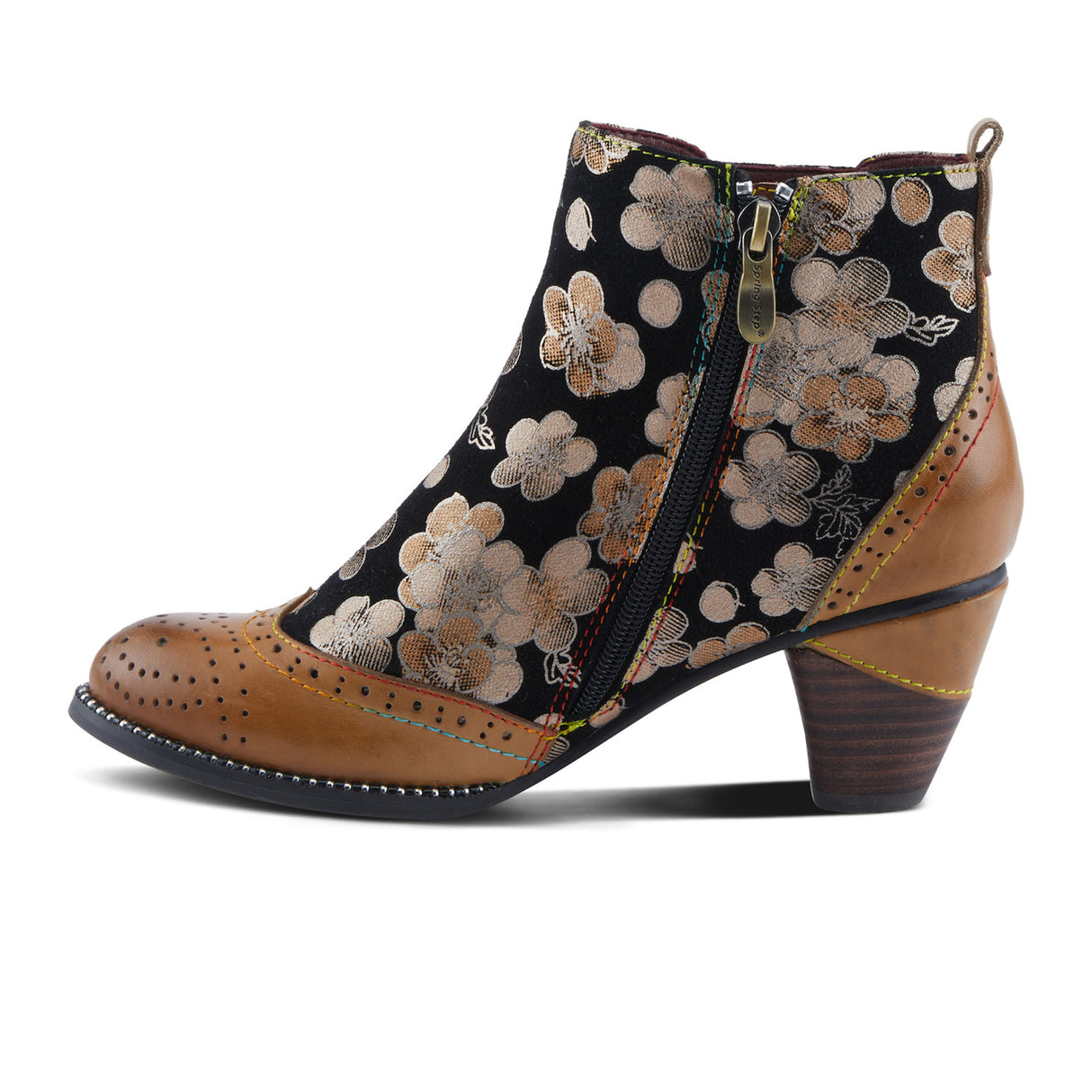 L'Artiste Glynn Heeled Ankle Boot (Women) - Tan Multi Boots - Casual - Ankle - The Heel Shoe Fitters