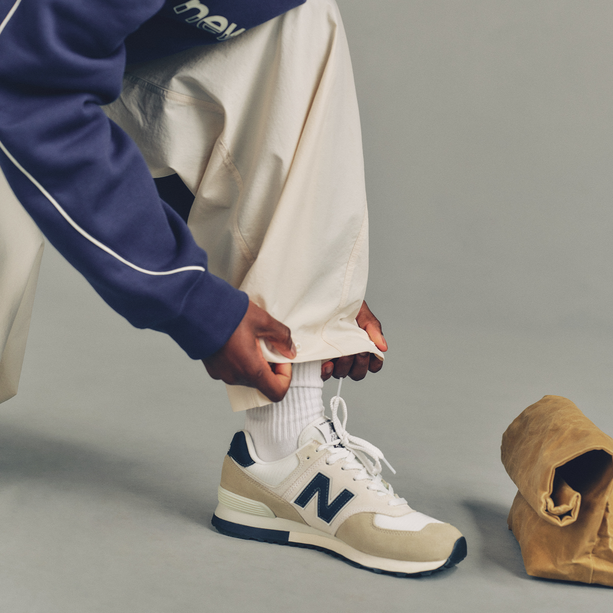New Balance 574 Sneaker (Men) - Sea Salt/Linen