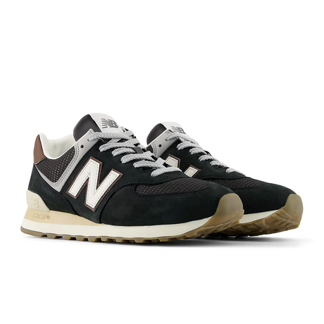 New Balance 574 Sneaker (Unisex) - Brown/Dark Silver Metallic Athletic - Casual - Lace Up - The Heel Shoe Fitters