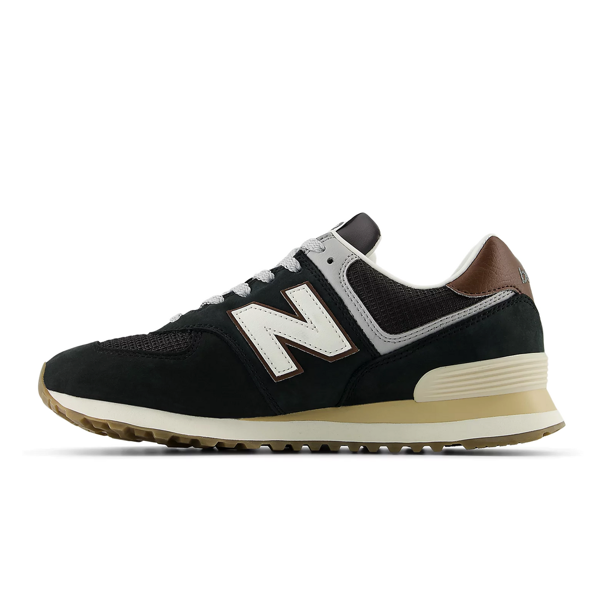 New Balance 574 Sneaker (Unisex) - Brown/Dark Silver Metallic Athletic - Casual - Lace Up - The Heel Shoe Fitters
