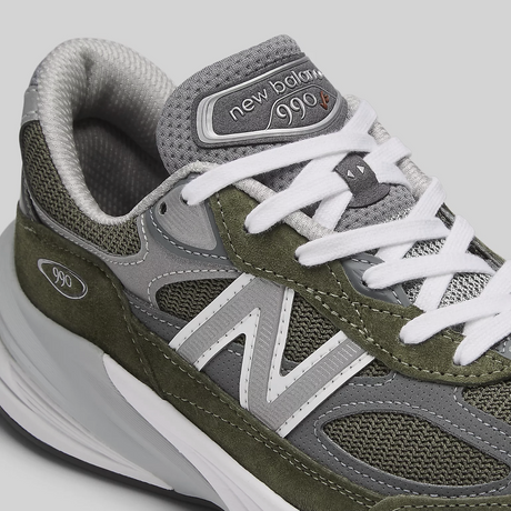 New Balance Made in USA 990v6 Running Shoe (Unisex) - Olive Athletic - Running - Motion Control - The Heel Shoe Fitters