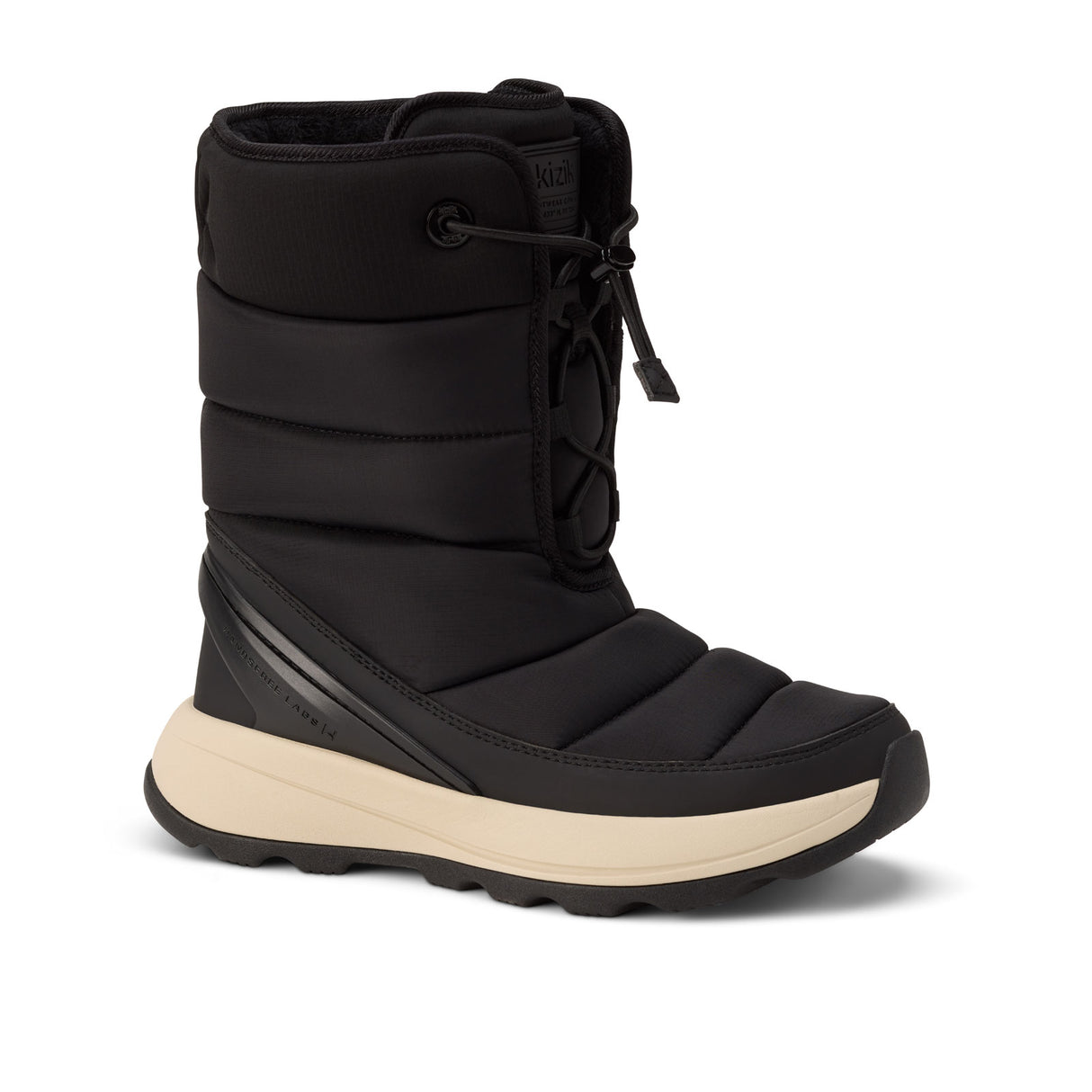 Kizik Juno 2 High Boot (Women) - Black/Whitecap Gray Athletic - Casual - Lace Up - The Heel Shoe Fitters