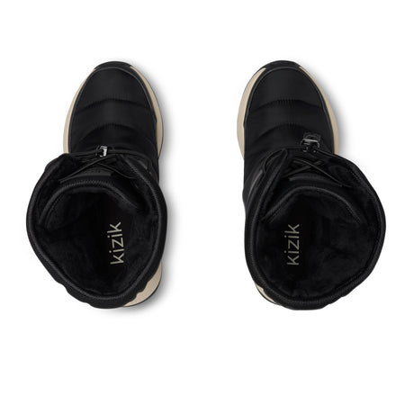 Kizik Juno 2 High Boot (Women) - Black/Whitecap Gray Athletic - Casual - Lace Up - The Heel Shoe Fitters