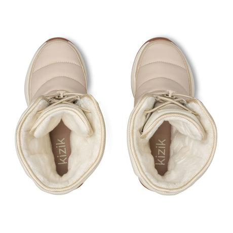 Kizik Juno 2 High Boot (Women) - Oatmeal/Pristine Athletic - Casual - Lace Up - The Heel Shoe Fitters
