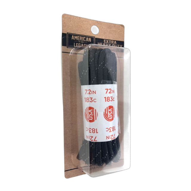 American Legacy Ultra 550 Paracord Boot Lace - Black/Reflective Accessories - Shoe Laces - The Heel Shoe Fitters