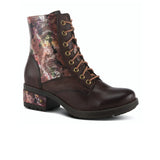 L'Artiste Marty-Met Combat Boot (Women) - Brown Multi Boots - Casual - Mid - The Heel Shoe Fitters