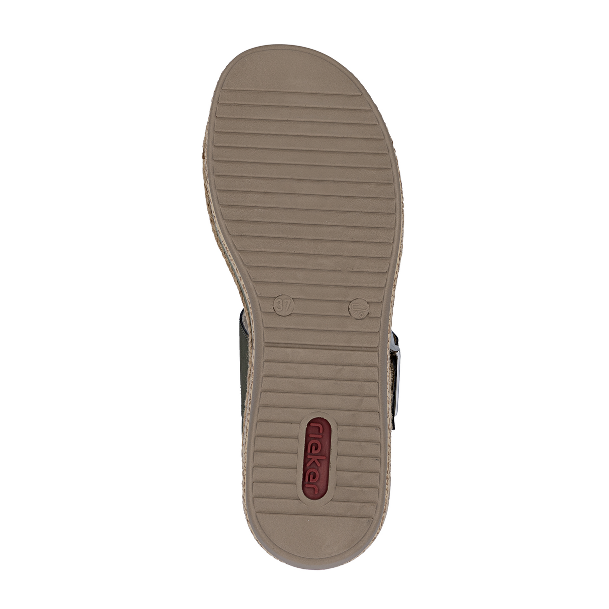 Rieker Regina 51 Wedge Sandal (Women) - Schilf/Moor Sandal - Heel/Wedge - The Heel Shoe Fitters