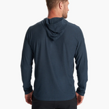 Vuori Strato Tech Hoodie (Men) - Navy Heather Apparel - Top - Sweatshirt - The Heel Shoe Fitters