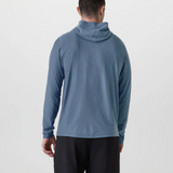 Vuori Strato Tech Hoodie (Men) - Pool Blue Heather Apparel - Top - Sweatshirt - The Heel Shoe Fitters