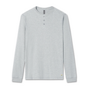 Vuori Waffle Henley (Men) - Light Heather Grey