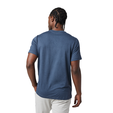 Vuori Ponto Performance Short Sleeve (Men) - Azure Heather Apparel - Top - Short Sleeve - The Heel Shoe Fitters
