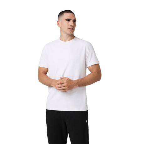 Vuori Ponto Performance Short Sleeve (Men) - White Apparel - Top - Short Sleeve - The Heel Shoe Fitters