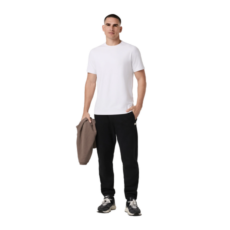 Vuori Ponto Performance Short Sleeve (Men) - White Apparel - Top - Short Sleeve - The Heel Shoe Fitters