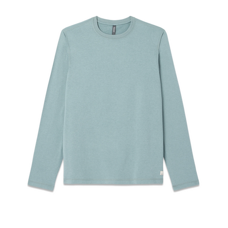Vuori Ponto Performance Long Sleeve (Men) - Misty Blue Heather Apparel - Top - Long Sleeve - The Heel Shoe Fitters