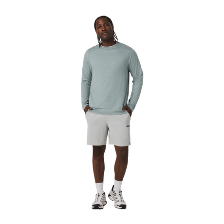 Vuori Ponto Performance Long Sleeve (Men) - Misty Blue Heather Apparel - Top - Long Sleeve - The Heel Shoe Fitters