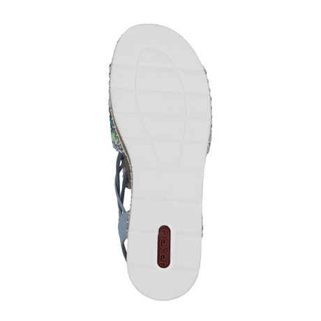 Rieker Regina 41 Backstrap Sandal (Women) - Blue Multi Sandal - Backstrap - The Heel Shoe Fitters