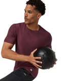Vuori Strato Tech Tee (Men) - Fig Heather Apparel - Top - ShortSleeve - The Heel Shoe Fitters