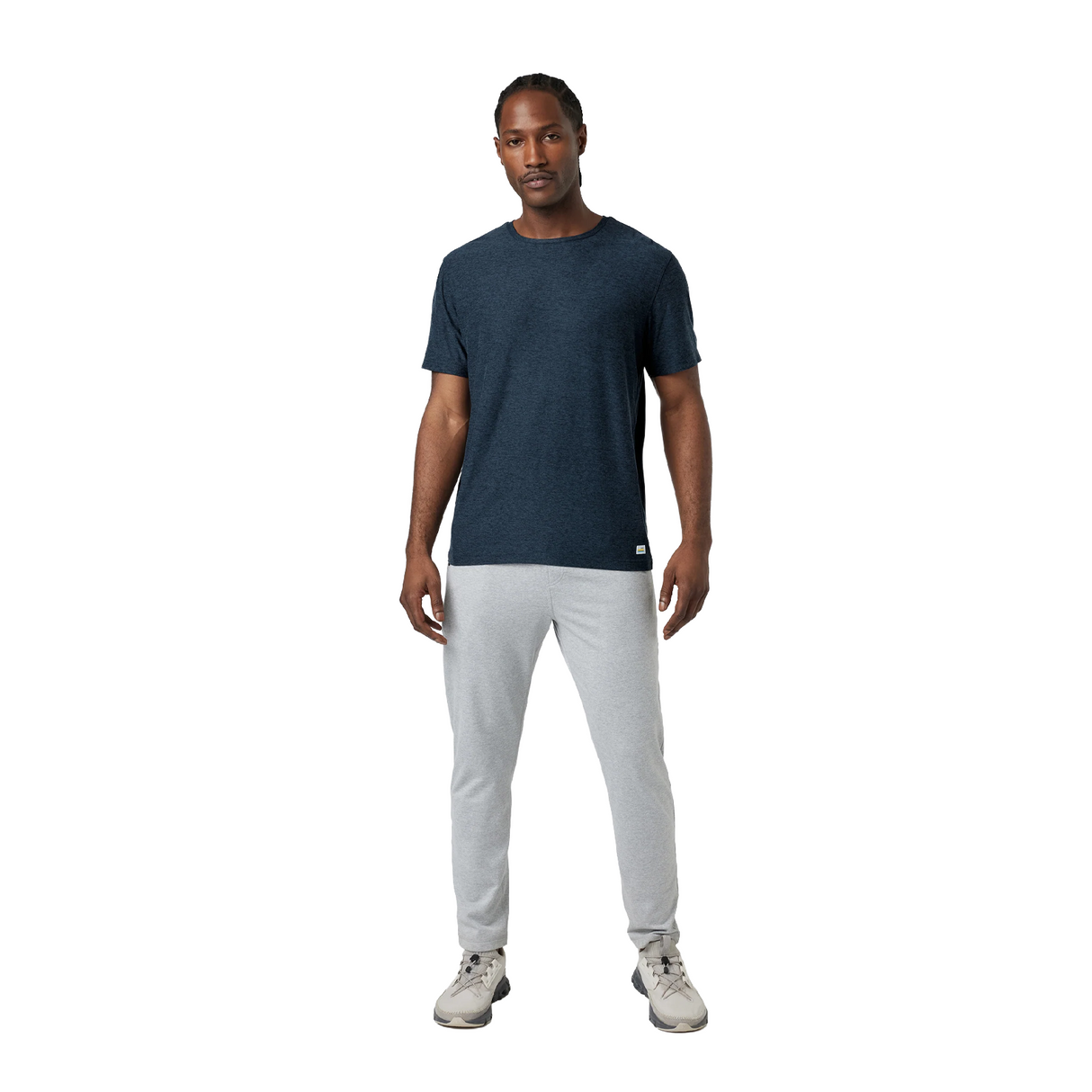 Vuori Strato Tech Tee (Men) - Navy Heather