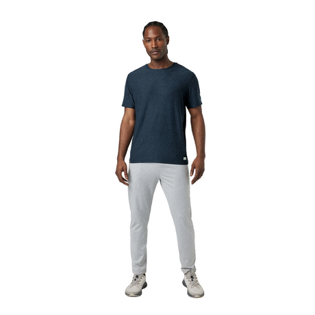 Vuori Strato Tech Tee (Men) - Navy Heather Apparel - Top - ShortSleeve - The Heel Shoe Fitters