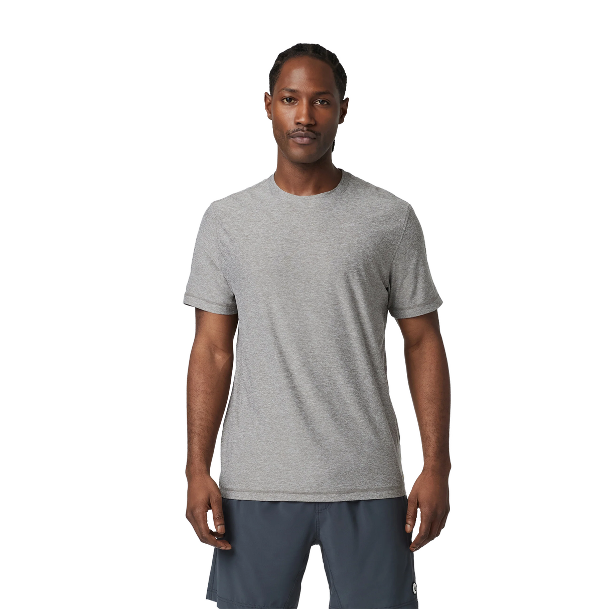 Vuori Strato Tech Tee (Men) - Heather Grey