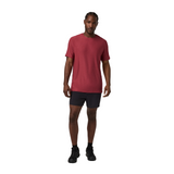 Vuori Strato Tech Tee (Men) - Sour Cherry Heather