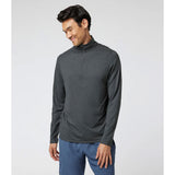 Vuori Ease Performance 1/2 Zip 2.0 Pullover (Men) - Charcoal Heather Apparel - Top - Sweatshirt - The Heel Shoe Fitters