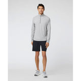 Vuori Ease Performance 1/2 Zip 2.0 Pullover (Men) - Light Heather Grey Apparel - Top - Sweatshirt - The Heel Shoe Fitters