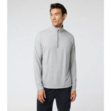 Vuori Ease Performance 1/2 Zip 2.0 Pullover (Men) - Light Heather Grey Apparel - Top - Sweatshirt - The Heel Shoe Fitters