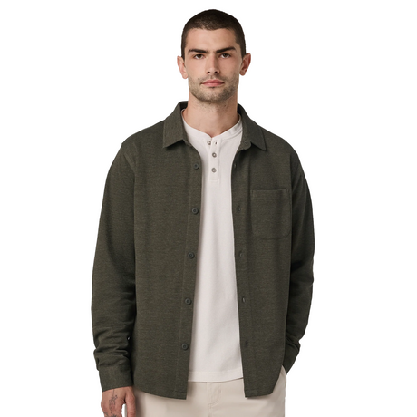 Vuori Jeffreys Overshirt (Men) - Olive Heather Apparel - Top - Sweatshirt - The Heel Shoe Fitters