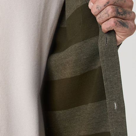 Vuori Jeffreys Overshirt (Men) - Olive Heather Apparel - Top - Sweatshirt - The Heel Shoe Fitters